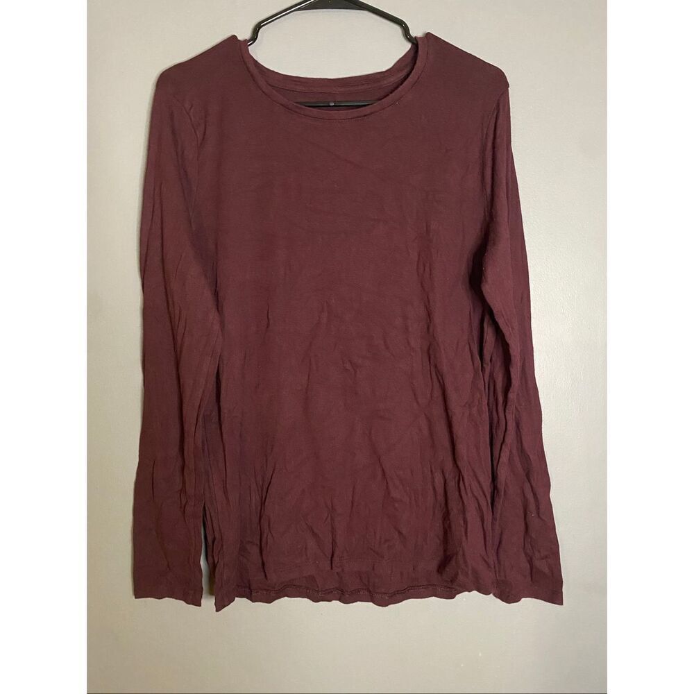 A New Day Purple Scoop Neck Long Sleeve T-shirt Size XL